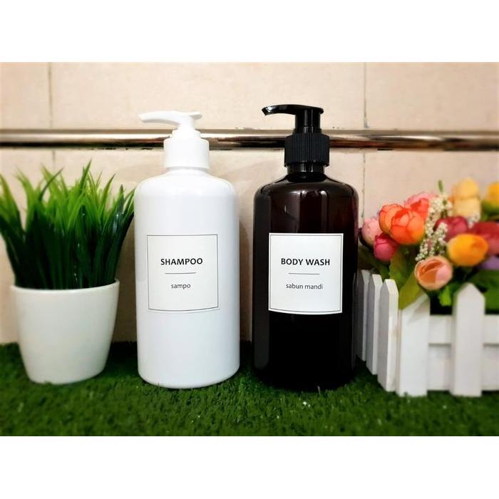 BOTOL REFILL SABUN AESTHETIC / BOTOL SABUN CAIR PUMP LABEL STICKER