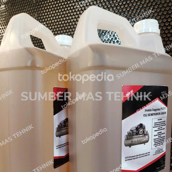 Pazto Oli Kompresor Angin Piston Oli Khusus Kompresor Piston Oli Barepump 5 Liter Untuk Mesin Direc