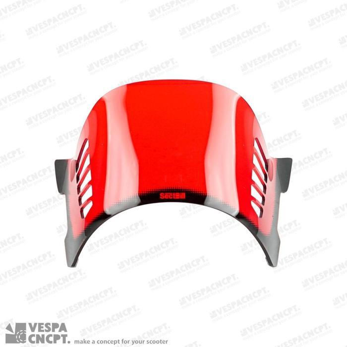Windshield Sport Screen Sectbill Red Vespa Gts 3V 4V Iget 150 Murah!