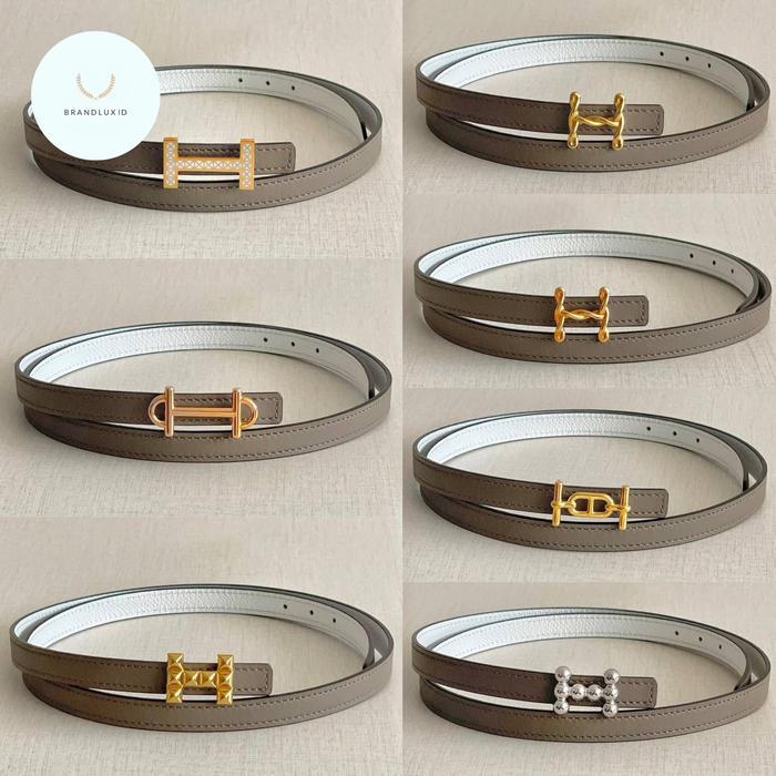 DISKON Hermes Belt 13mm Black - Etoupe READY STOCK