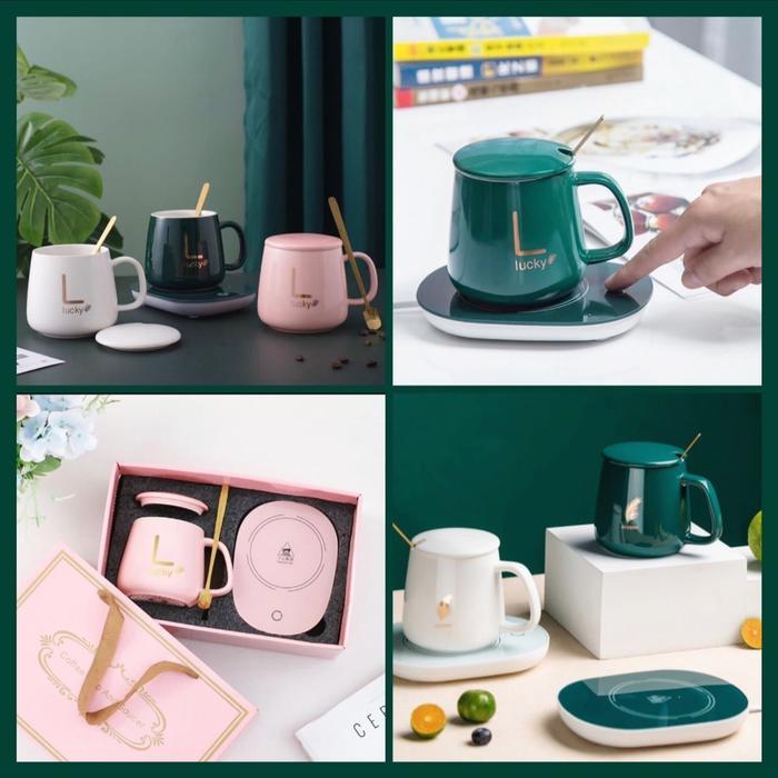 cangkir gelas listrik pemanas mug penghangat minuman pemanas portable