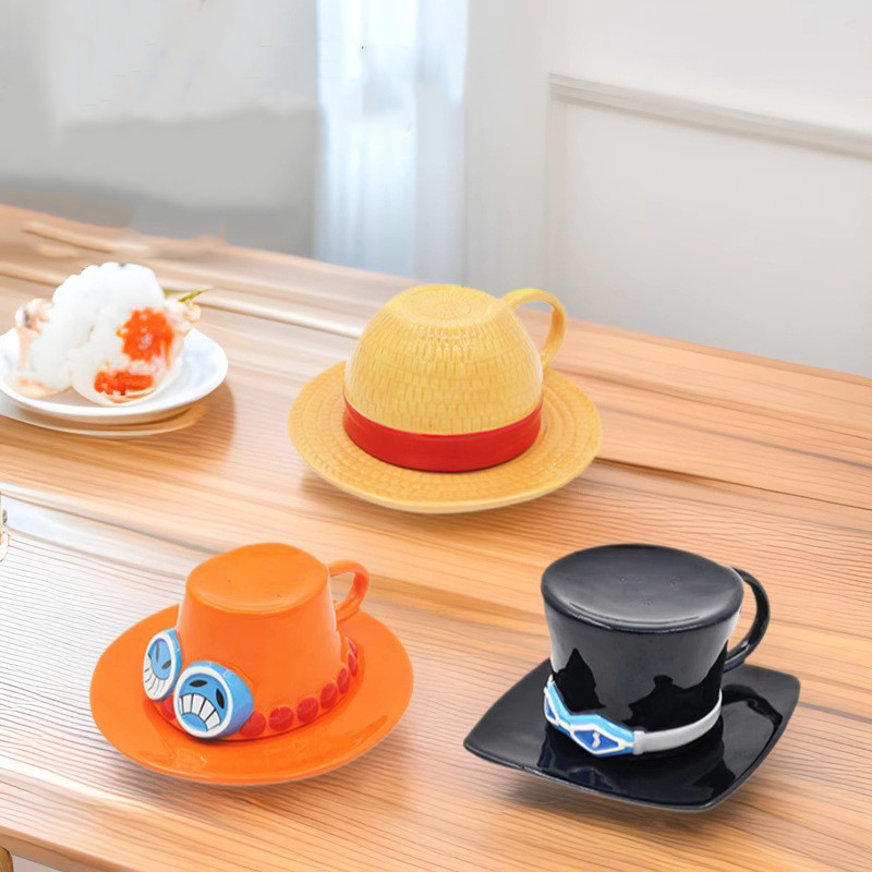 Anime One piece Chopper Luffy Straw hat Coffee Cup Cartoon Home Ceramic Cup Creative Drinking Cup