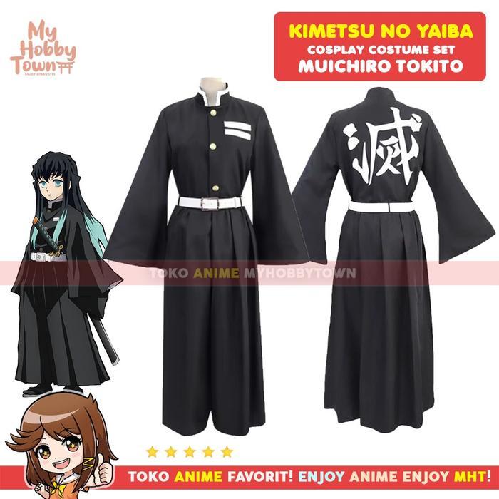 TEREMURAHTERLARIS READY SILAHKAN DIORDER KOSTUM COSPLAY MUICHIRO TOKITO KARAKTER ANIME KIMETSU NO
