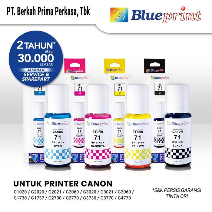TEREMURAHTERLARIS READY SILAHKAN DIORDER TINTA BLUEPRINT CANON 71 UNTUK PRINTER CANON 1 SET G1020