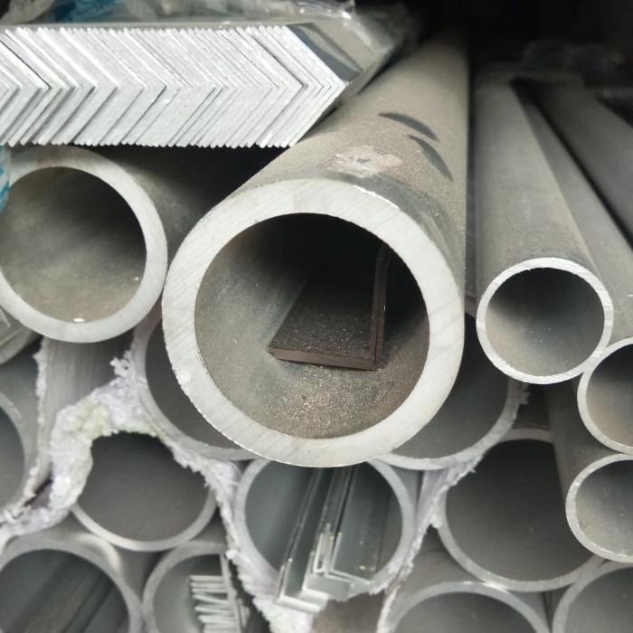 pipa aluminium 6063 od 38mm tebal 9mm x 350mm pipa aluminium alumunium