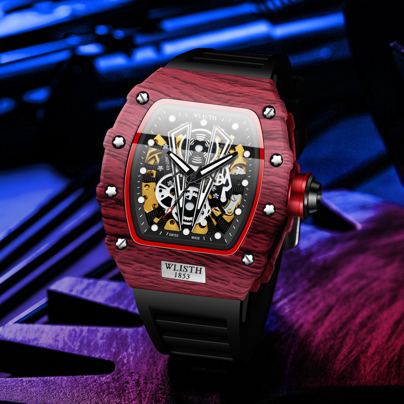 WLISTH Men's Watch Barrel Type Mechanical Watch Men Waterproof Luminous Business Men Mechanical