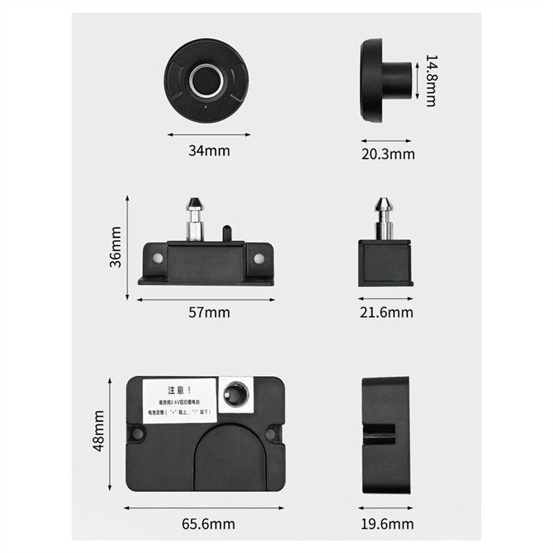 News Keyless Electric Fingerprint Cabinet Drawer Lock Smart Fingerprint Cabinet Drawer Cupboards