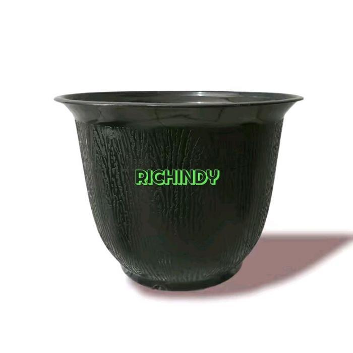 Richindy Pot Tanaman Hias 30 Hitam Tebal Pot Bunga Buah 30Cm Pot Kebun 30 Cm Bahan Plastik Tebal