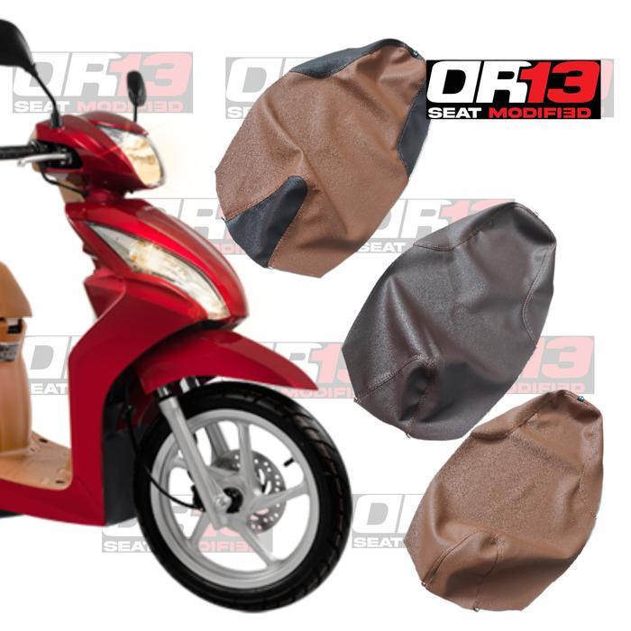 KULIT JOK CUSTOM BAHAN MBTECH HONDA SPACY WARNA COKLAT