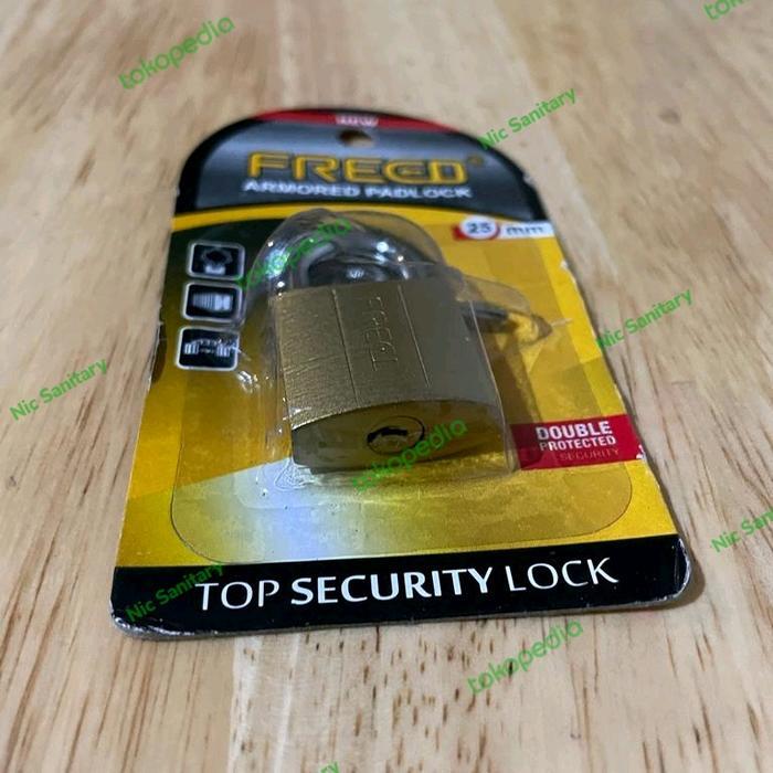 "New" Gembok kuning pres FREED 25 MM gembok koper 25 MM