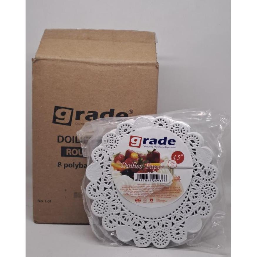 Grade Paper Doilies Round 250Pcs - Kertas Doilies Bulat