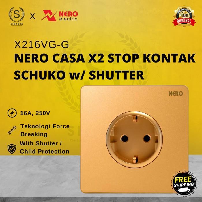 Nero Casa X2 Stop Kontak Single Cp X216Vggr X216Vg-Gr