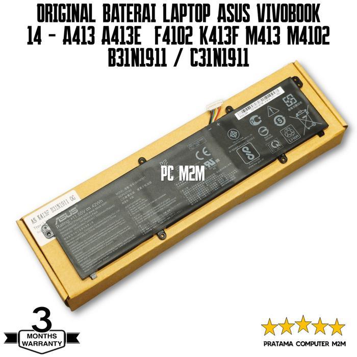 Promo / Original - Baterai Laptop Asus Vivobook 14 A413 A413E F4102 K413F M413 M4102 B31N1911 /