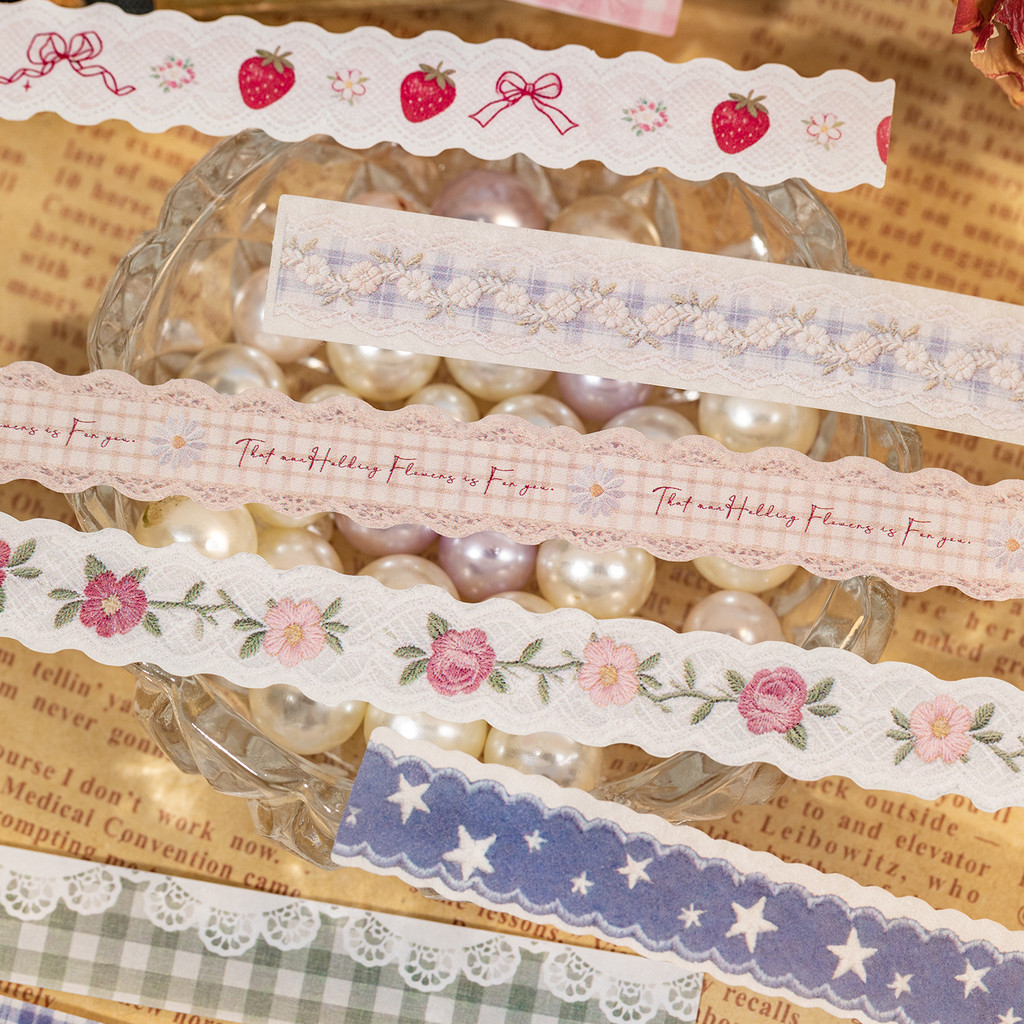 Mr. Paper Lace Post Office Sticker Pack of 40 Sheets, Lace Washi Design, Vintage Journal Decoration,