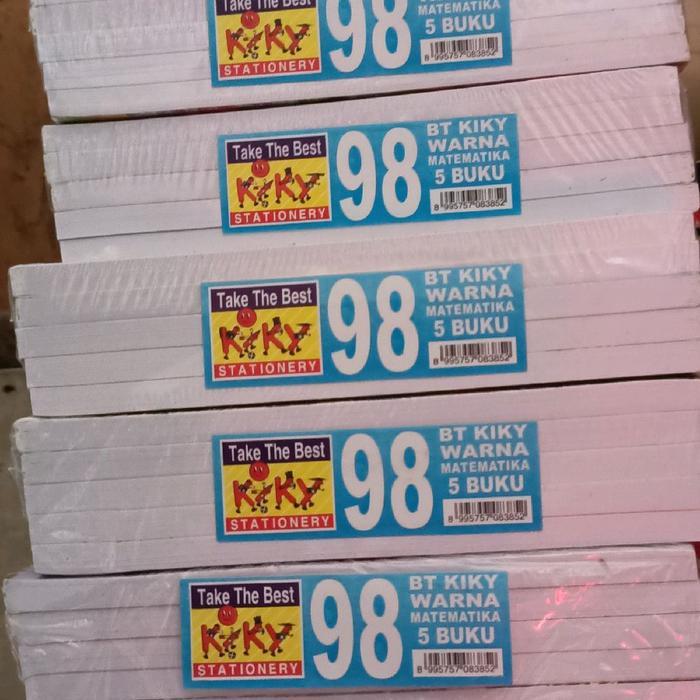 1 pack / buku tulis 98 lembar / buku tulis kiky 98 lembar /;harga 1 pack isi 5 buah buku
