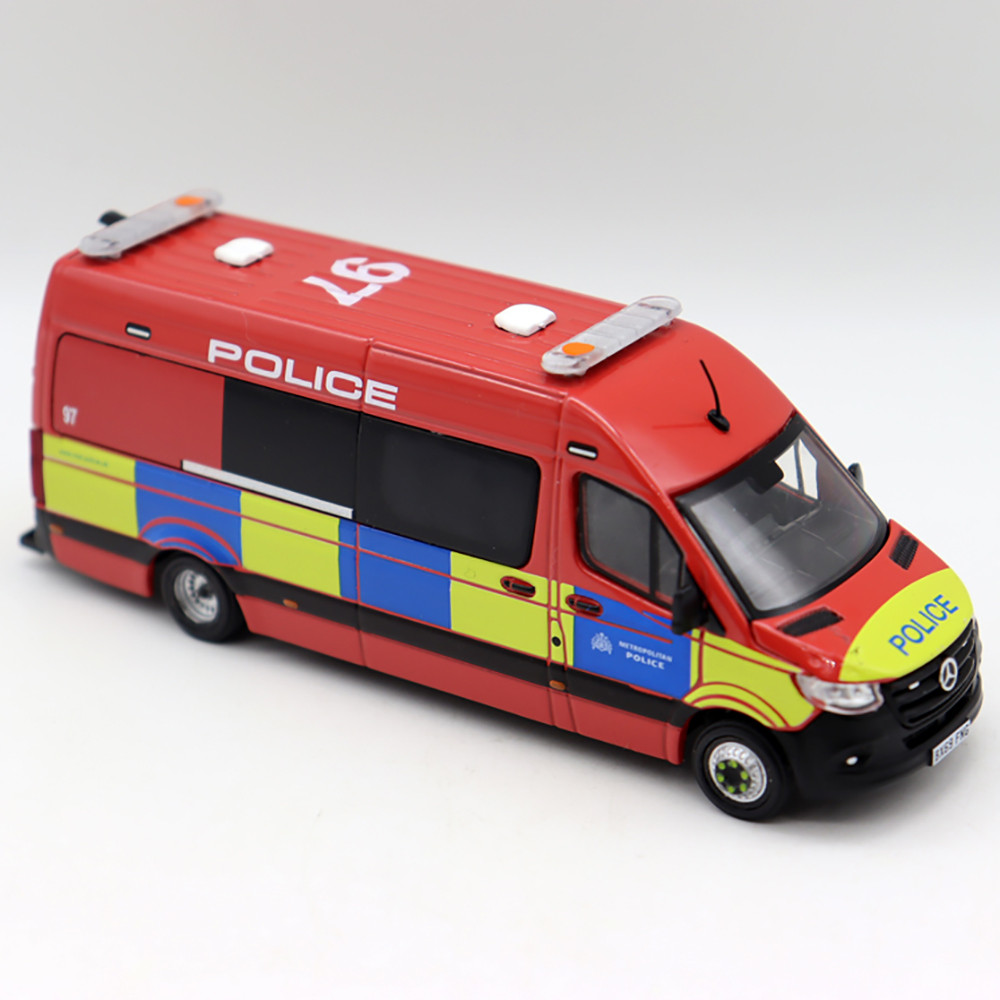 Die-cast 1/64 Scale Simulation Alloy Static Model Benz Sprinter Uk Police Mpdp Car Collection