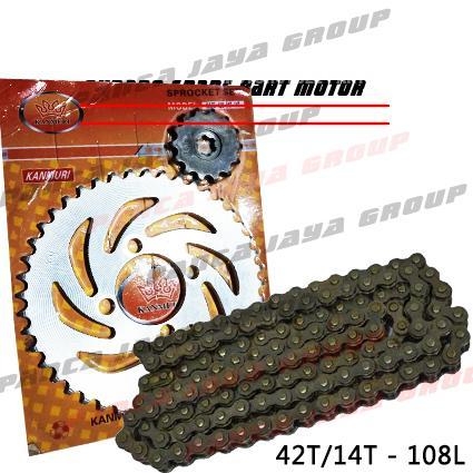 READY PART GEAR SET PAKET DEPAN BELAKANG RANTAI KAZE ZX130 ZX-130 KODE 360