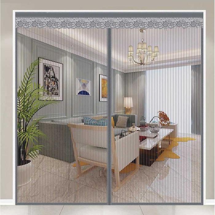 "New" Tirai Pintu Anti Nyamuk Lalat Serangga Kelambu Gorden Kamar Magnet