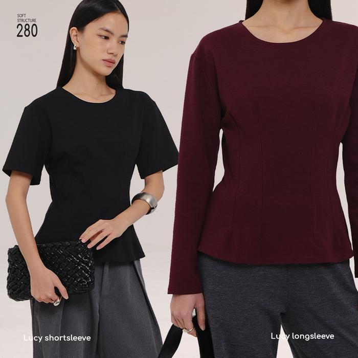 Claryn - Lucy Top Fitted T-Shirt Terlaris
