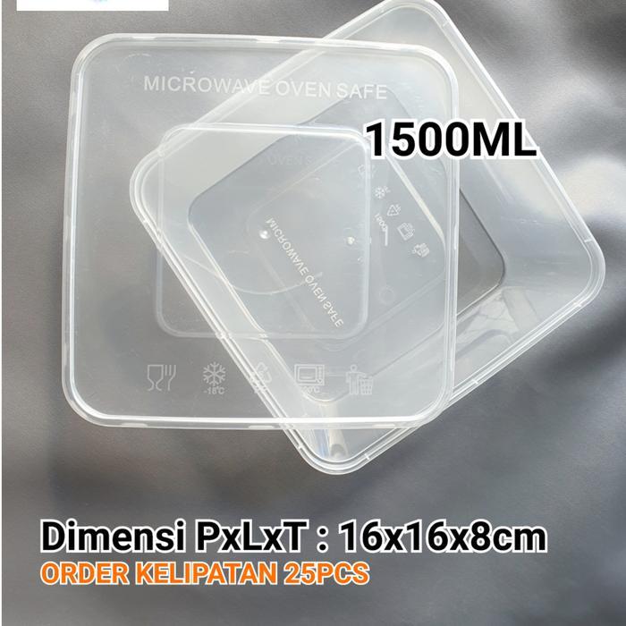 Thinwall Square 1500ml Thinwall Kotak 1500ml Kotak Plastik Thin Wall