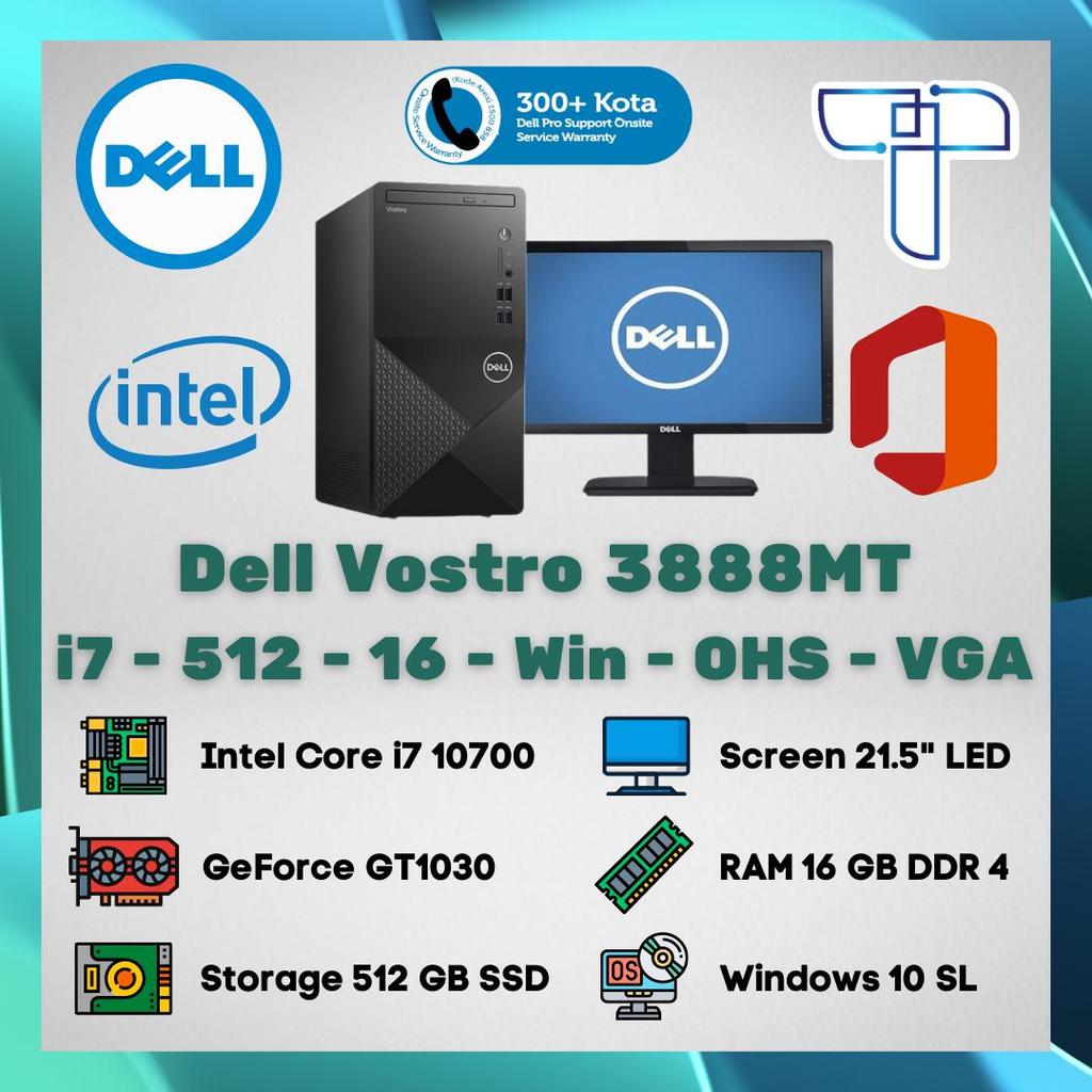 Desktop PC Dell Vostro 3888MT 3888 MT - i7 - 512 - 16 - Win - OHS VGA