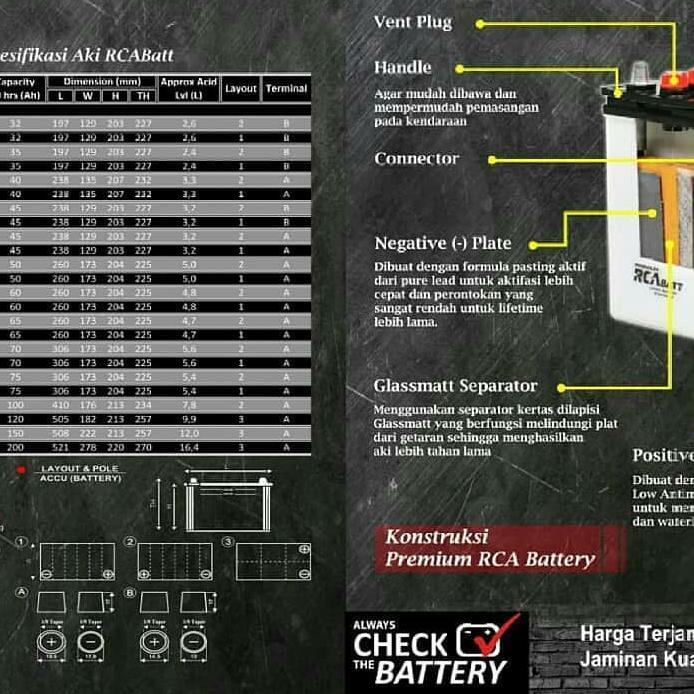 aki mobil NS40ZL RCA Batt premium