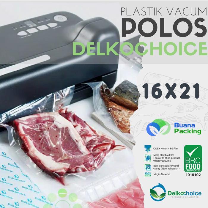 PLASTIK VAKUM VACUUM SEALER MAKANAN POLOS DELKOCHOICE