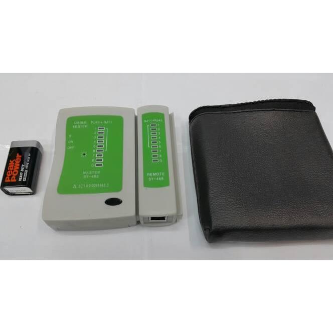 SALE Lan tester Rj45 dan Rj11 + baterai 9v Termurah