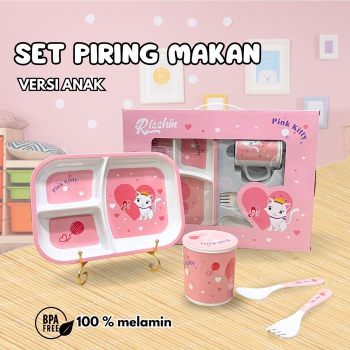 COD(SNI) Peralatan Makan Anak Set 4-Piece/Gift Box/Melamin/Hampers/Piring Bayi Baby/BPA