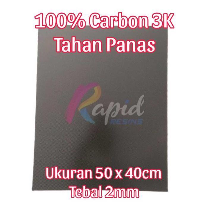 Pelat Serat Karbon Lembaran Carbon Fiber Sheet 2mm Plat