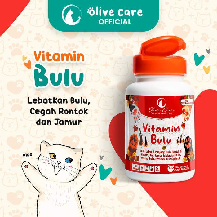 Olive Care Vitamin Kucing BULU Lebat Panjang Cegah Jamur & Bulu Rontok