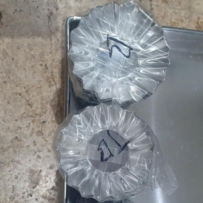 cetakan gigi walang besar / pie buah besar isi 10 / loyang egg tart