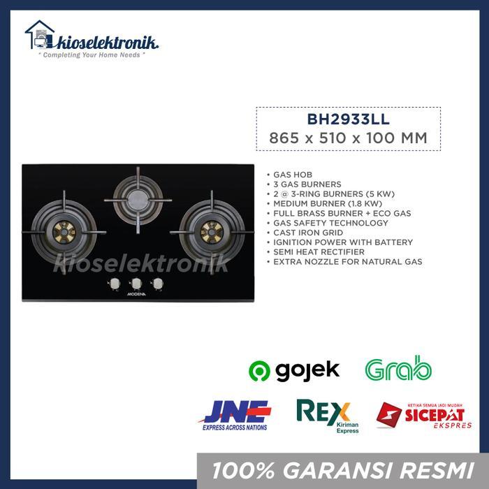 Modena BH 2933 LL Kompor Modena 3 Tungku - BH2933LL / BH 2933LL / BH2933 LL