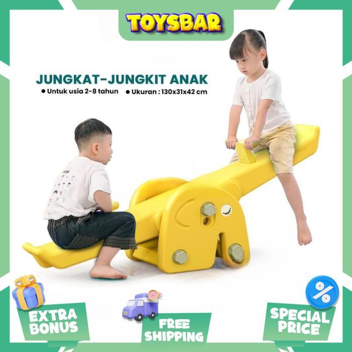 Thebest- Mainan Jungkat Jungkit Mainan Anak Jungkat Jungkit Rocking Horse Bahan HDPE Jungkat-Jungkit