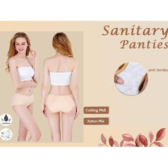 Celana Dalam Haid Menstruasi Katun Wanita Anak Remaja Anti Bocor Anti Tembus Haid Mens L/XL/XXL GRS