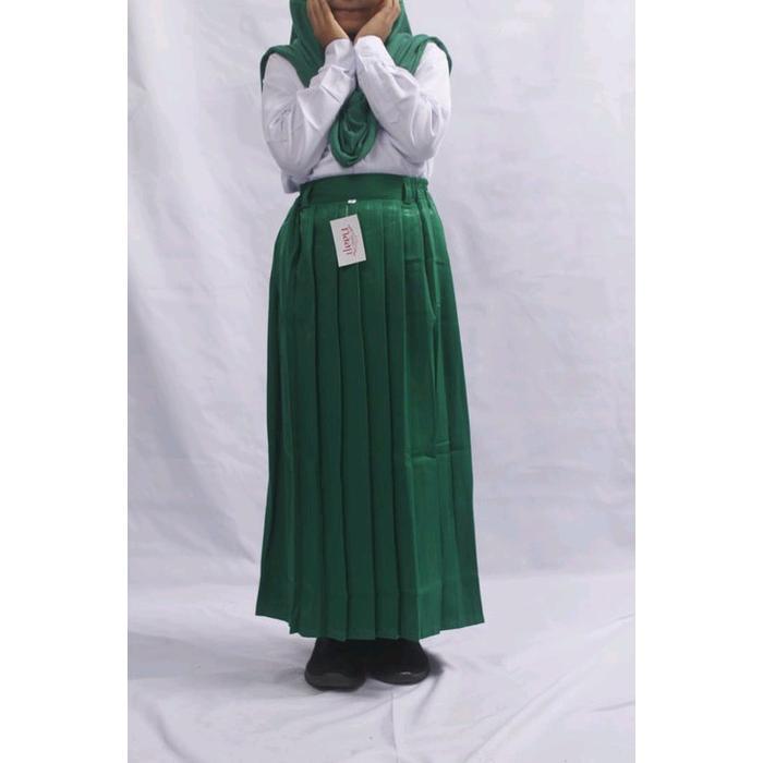 Rok SD madrasah panjang rempel Bawahan Wanita Hitam Casual Remaja