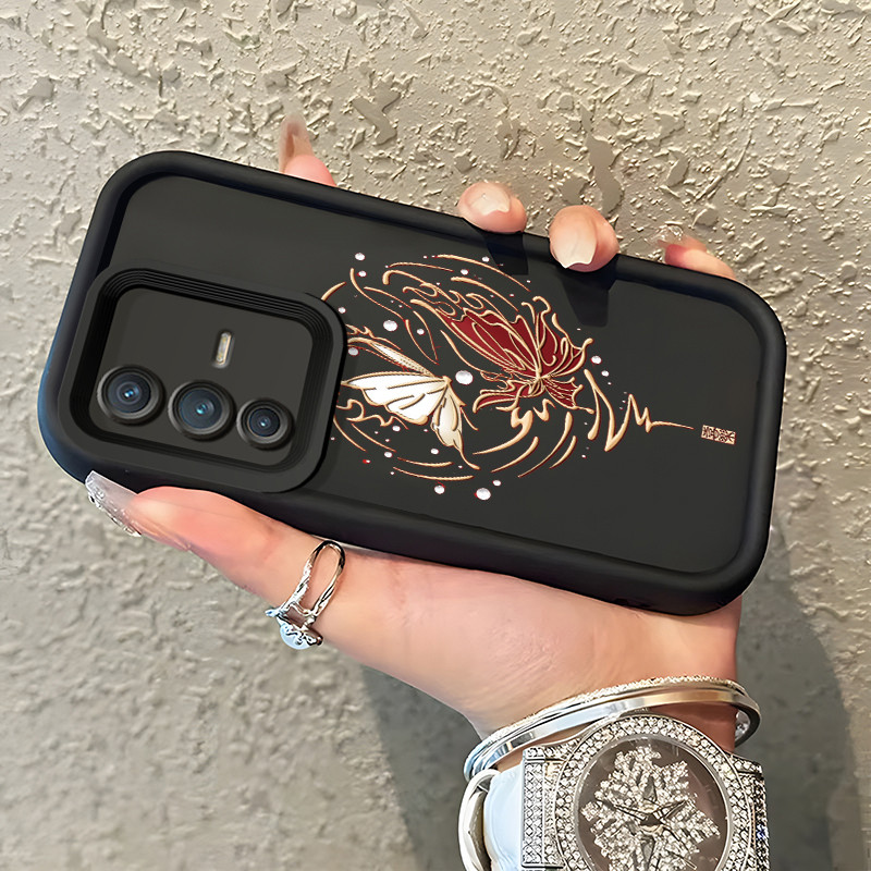 Casing Hp VIVO V23 5G V23i 5G V23E 4G V23E 5G Y75 4G Case Casing Kupu-kupu logam pola Kasus tangga m