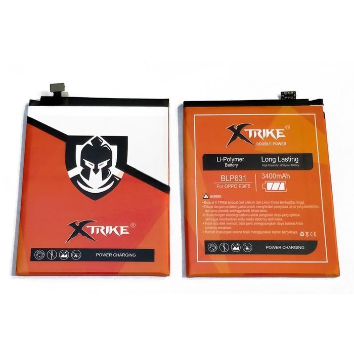 Baterai BLP631 Oppo F3 Battery Original XTRIKE Double Power Oppo F5