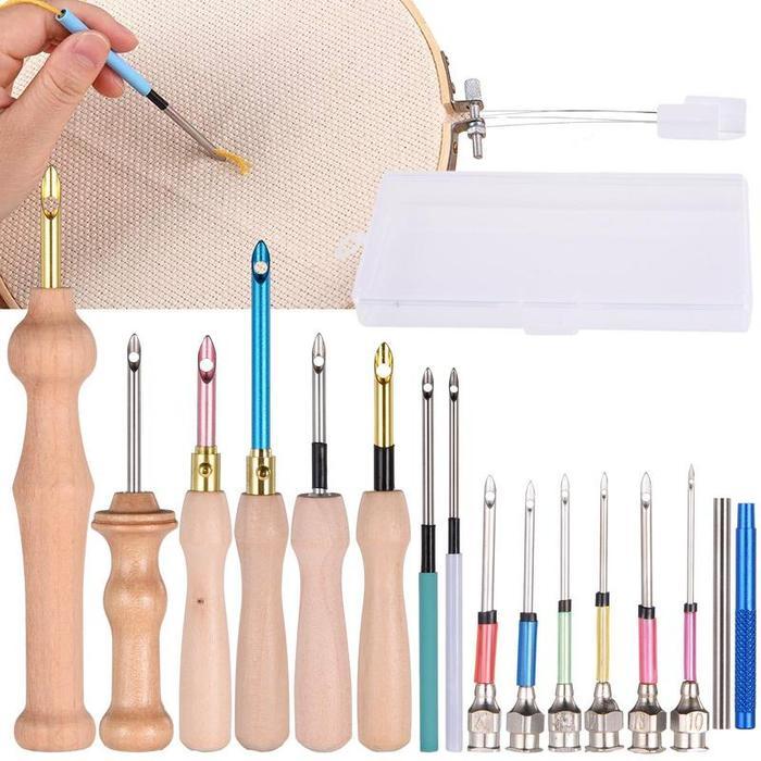Punch Needle Kit Embroidery Punch Needle Kits Clothes Embroidery Knitting Sewing Needle Stitching