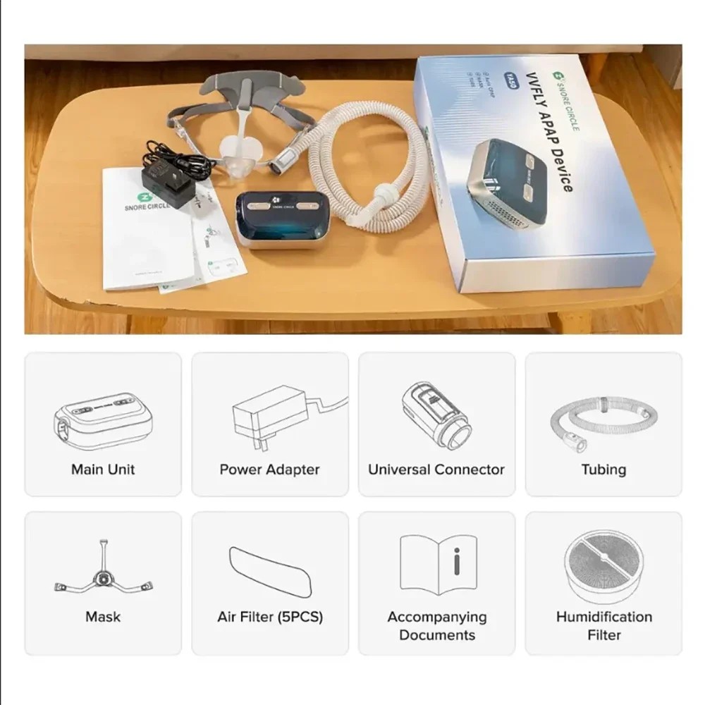 FHC Mini CPAP APAP Bluetooth Portable Ventilator Anti Snoring And Sleep Apnea For Sleep Apnea