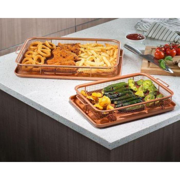 Ideame Cooper Crisper Tray / Baking Tray / Oven Tray / Peniris Minyak / Cooling Rack. Stainless