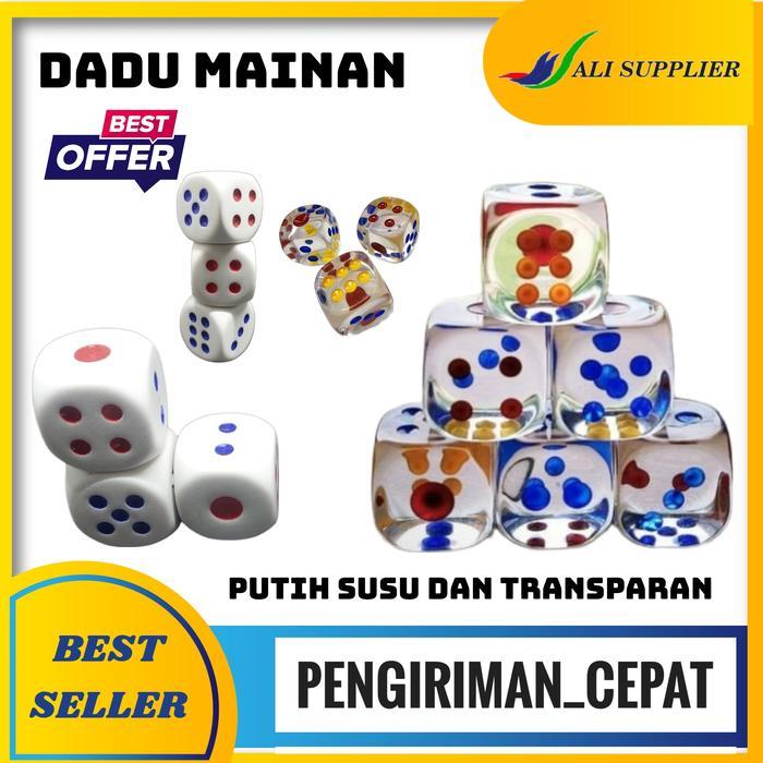 Dadu Plastik / Professional Dice / Mainan Dadu / Dadu board game / Quality dice / Dadu transparan /