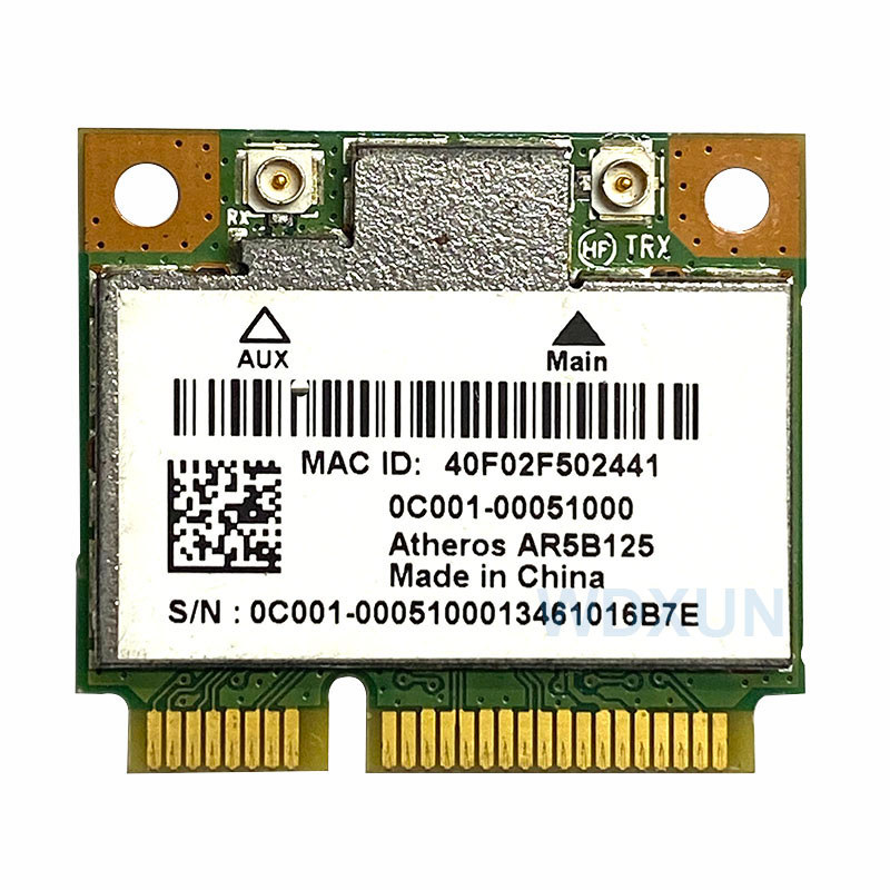 Atheros AR5B125 AR9485 half mini PCIE 2.4G wifi wireless network card 150Mpbs support AMD For DEll