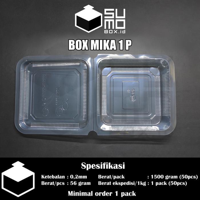 Box mika plastik bening jumbo 1P untuk kue bolu ukuran besar [ECERAN]