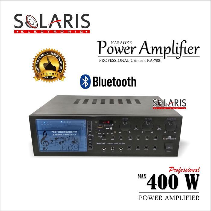 Power Amplifier 400 Watt Bluetooth Ampli Crimson Ka-708 Mixer Terbaik