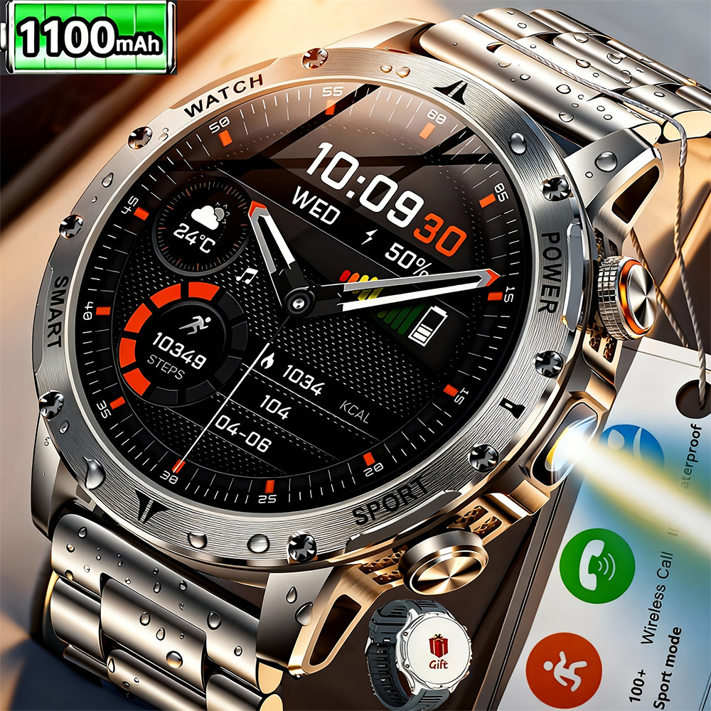 Jam Tangan Pintar Olahraga Outdoor dengan GPS dan Layar AMOLED