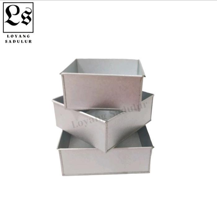 Kotak Mini 18 Cm, 16 Cm, 14 Cm Tinggi 6 Cm/Loyang Persegi/Loyang Kue Bolu/Cetakan Kue Bolu