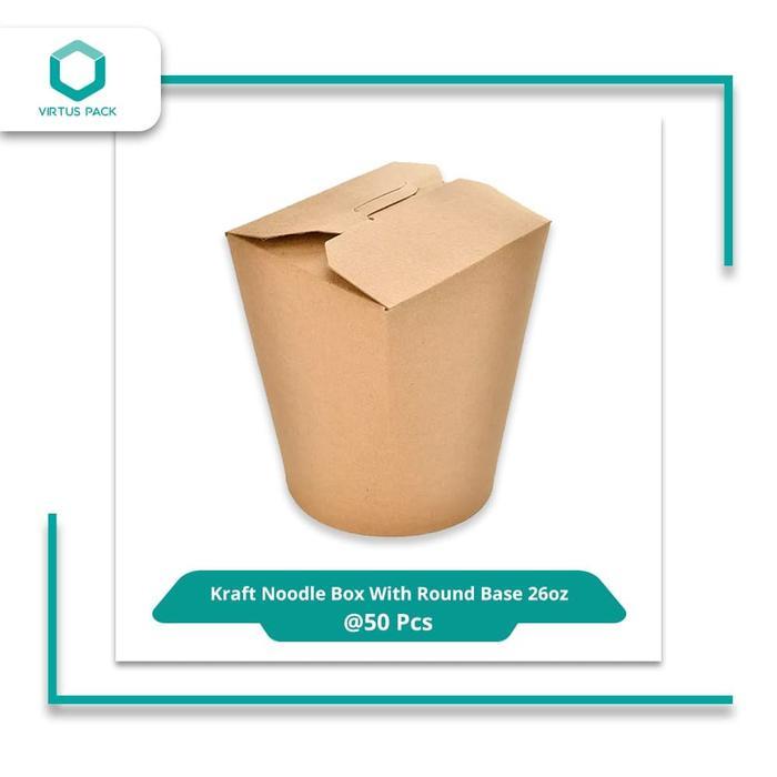 VirtusPack / Eco Friendly / Food pail/ Kraft Noodle Box 26 Oz/ 50 pcs
