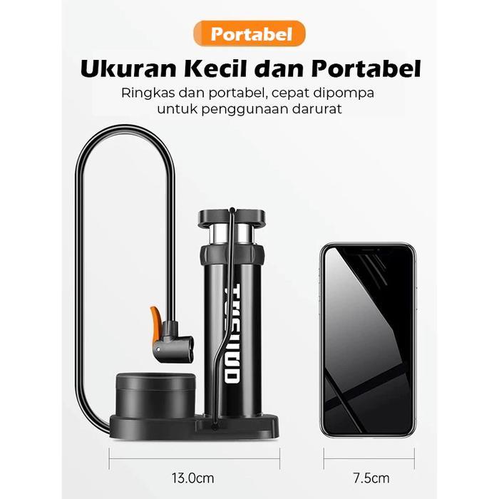 POMPA ANGIN KAKI/POMPA KAKI/POMPA BAN MINI FOOT PUMP PORTABLE HIGH PRESSURE POMPA ANGIN KAKI UNTUK