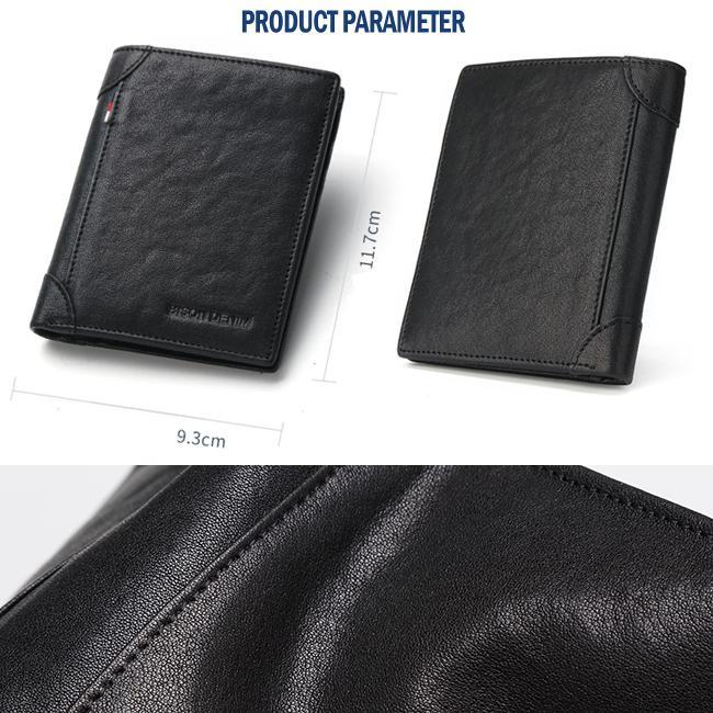 Sale Dompet Pria Kulit Sapi Nabati Bison Denim Bifold Wallet (Bison-W68A)